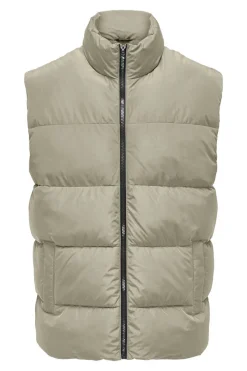 Only & Sons Colete Acolchoado Cinza