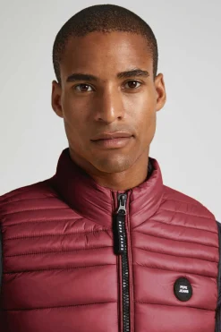 Pepe Jeans Colete Acolchoado Vermelho Discount