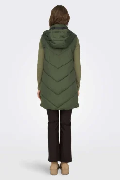 JDY Coletes-Colete Acolchoado Com Capuz