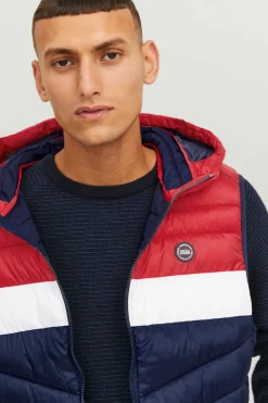 Jack & Jones Colete Acolchoado Com Capuz Marinho Clearance