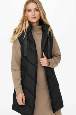 JDY Coletes-Colete Acolchoado Com Capuz