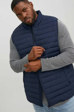 Jack & Jones PLUS Colete Acolchoado Poliester Reciclado Plus Marinho