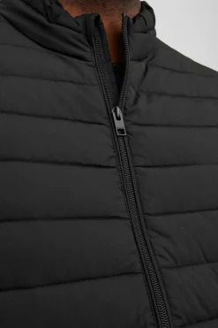 Jack & Jones PLUS Colete Acolchoado Poliester Reciclado Plus Preto Clearance