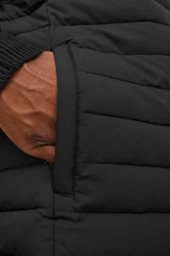 Jack & Jones PLUS Colete Acolchoado Poliester Reciclado Plus Preto Clearance