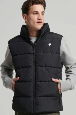Superdry Colete Acolchoado Sports Preto Outlet