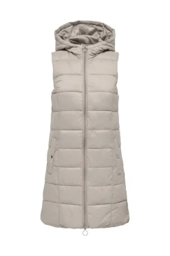 JDY Coletes-Colete Comprido Acolchoado Com Capuz