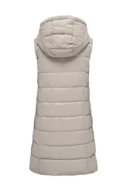 JDY Coletes-Colete Comprido Acolchoado Com Capuz