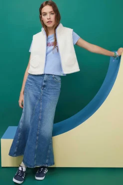 HI&BYE Sweatshirts-Colete Curto Borrego Cru