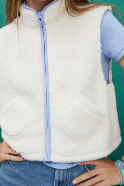 HI&BYE Sweatshirts-Colete Curto Borrego Cru