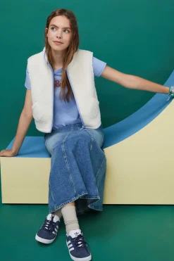 HI&BYE Sweatshirts-Colete Curto Borrego Cru