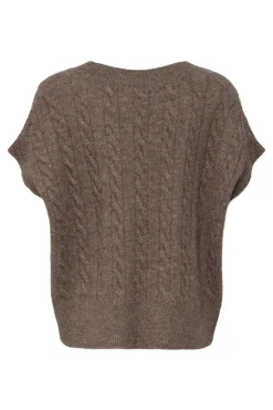 Only Sueteres E Cardigans-Colete De Malha De Gola Em Bico