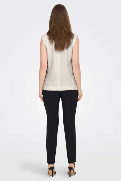 Only Coletes-Colete Duplo Botao Linho E Viscose