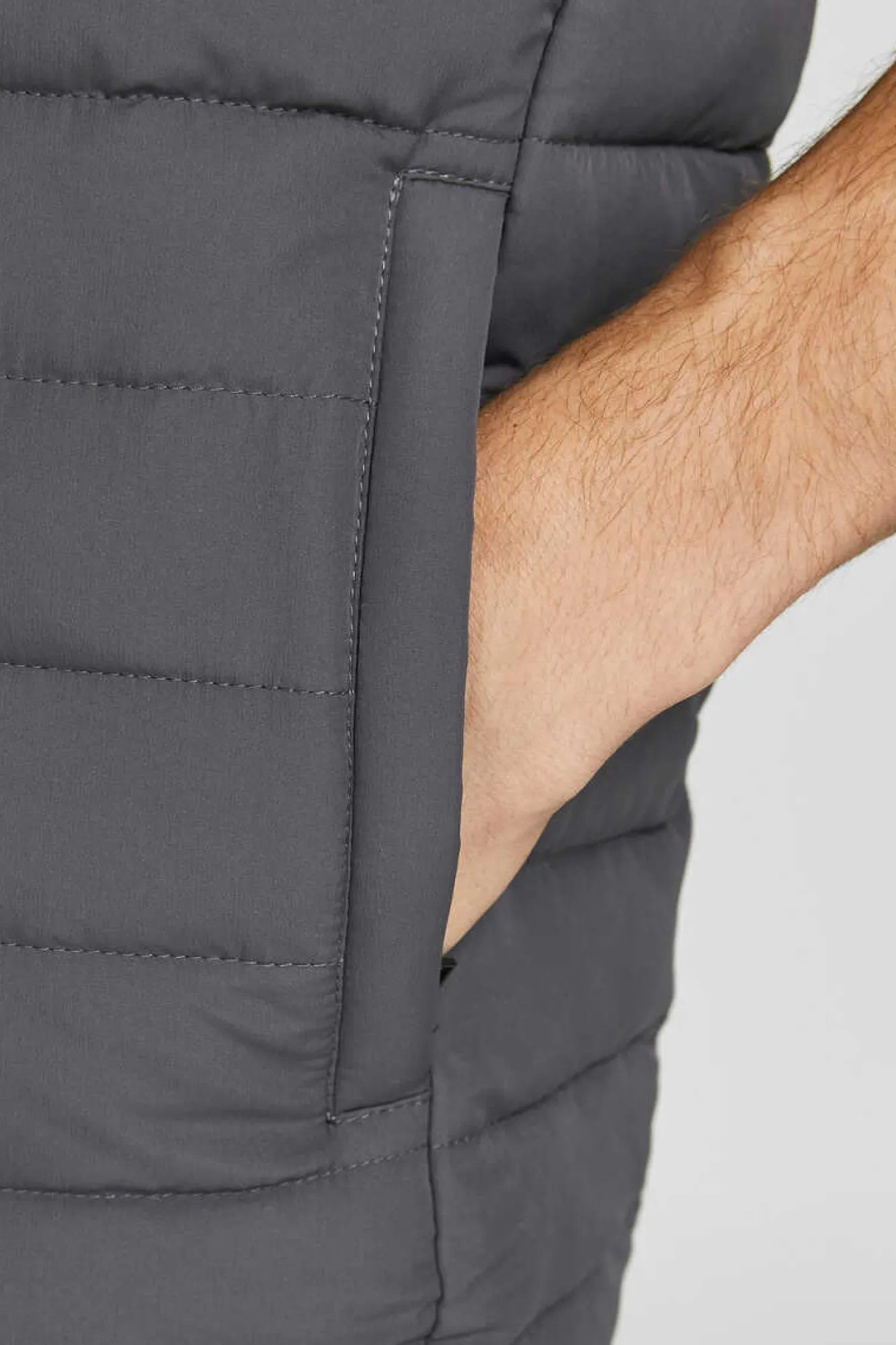 Jack & Jones Colete Puffer Cinza Claro Sale