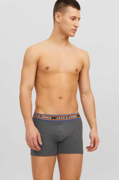 Jack & Jones Conjunto De 3 Boxers De Malha Marinho