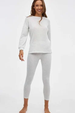 Inside Pijamas-Conjunto Pijama Tecido Canelado Mulher