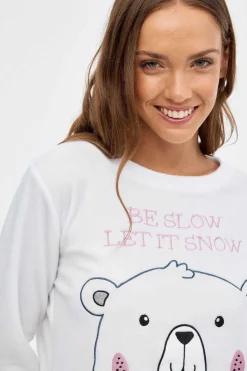 Inside Pijamas-Conjunto Pijama Urso Polar Mulher