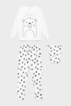 Inside Pijamas-Conjunto Pijama Urso Polar Mulher