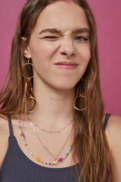 HI&BYE T-Shirts E Tops-Crop Top Alcas Duplas Sem Costuras Branco