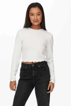 Only T-Shirts-Crop Top Canelado