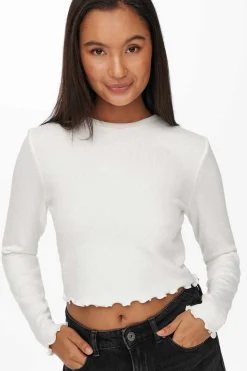 Only T-Shirts-Crop Top Canelado