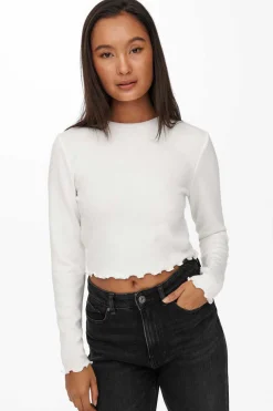 Only T-Shirts-Crop Top Canelado