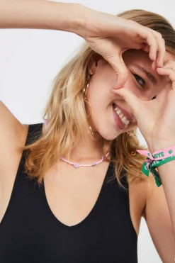 HI&BYE T-Shirts E Tops-Crop Top Decote V Sem Costuras Branco