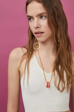 HI&BYE T-Shirts E Tops-Crop Top Decote Vsem Costuras Verde-Escuro