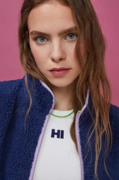 HI&BYE T-Shirts E Tops-Crop Top Halter Sem Costuras Cinzento