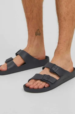 Jack & Jones Deslize De Uma Cor Nas Sandalias Preto Clearance