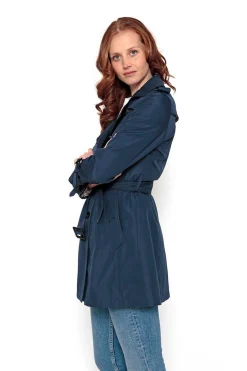 Brave Soul Sobretudos E Parkas-Gabardina Abotoada Com Cinto