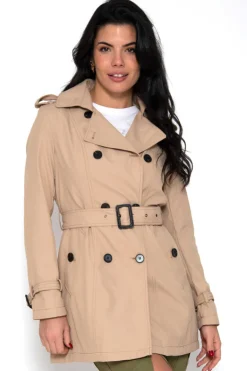 Brave Soul Sobretudos E Parkas-Gabardina Abotoada Com Cinto