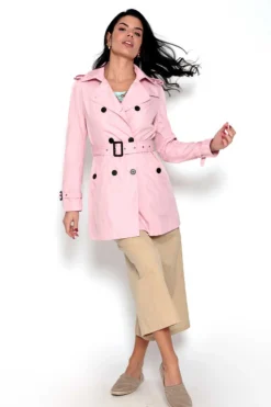 Brave Soul Sobretudos E Parkas-Gabardina Abotoada Com Cinto