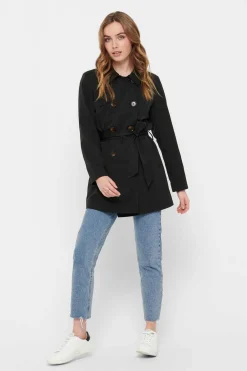 Only Sobretudos E Parkas-Gabardina Classica Algodao