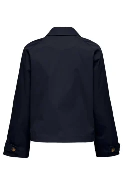 Only Sobretudos E Parkas-Gabardina Curta Algodao