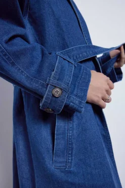 Slowlove Sobretudos E Parkas-Gabardine De Ganga