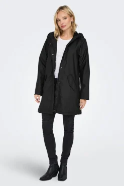 Only Sobretudos E Parkas-Impermeavel Comprido Com Capuz