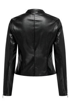 Only Blusoes E Casacos-Jaqueta De Couro Sintetico