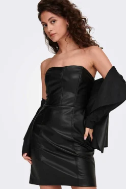 Only Blusoes E Casacos-Jaqueta De Couro Sintetico