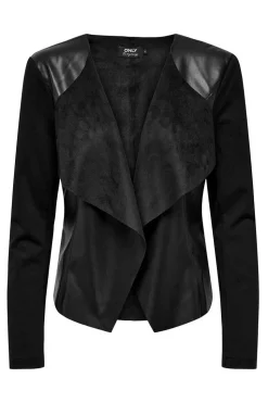 Only Blusoes E Casacos-Jaqueta De Couro Sintetico