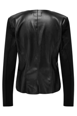 Only Blusoes E Casacos-Jaqueta De Couro Sintetico