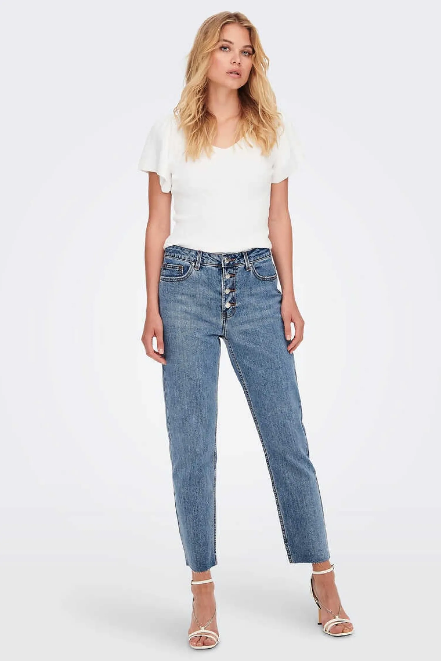 Only Calcas-Jeans De Corte Mom Fit 5 Bolsos