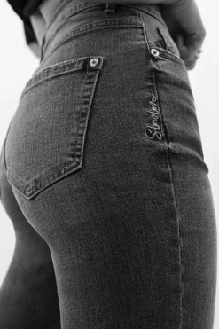 Slowlove Jeans-Jeans Direitos Crop