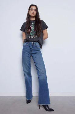 Slowlove Jeans-Jeans Direitos Crop