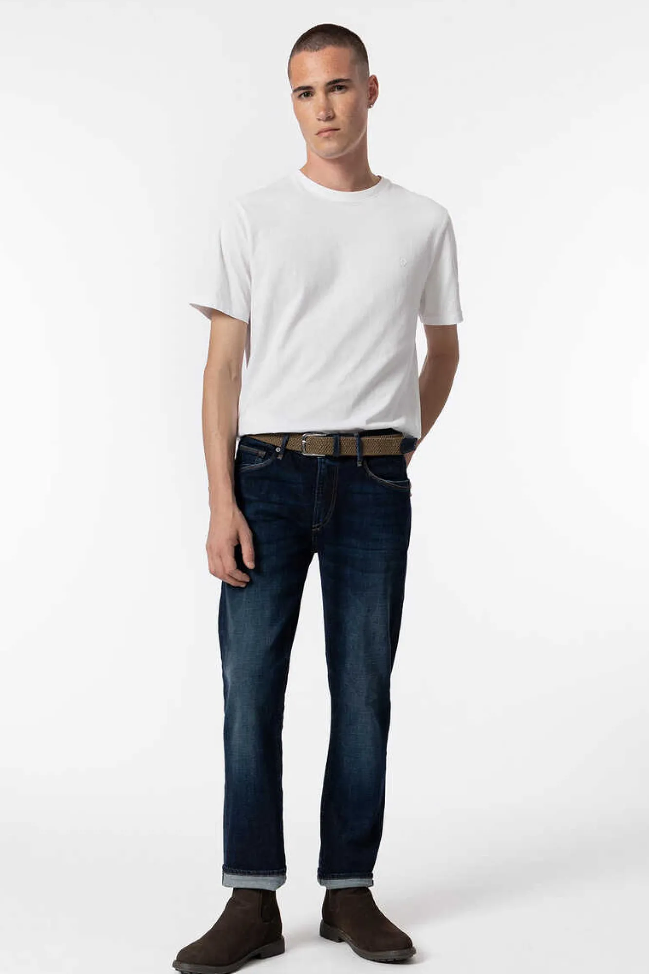 Tiffosi Jeans Leo Corte Comfort Com Cinto Azulado