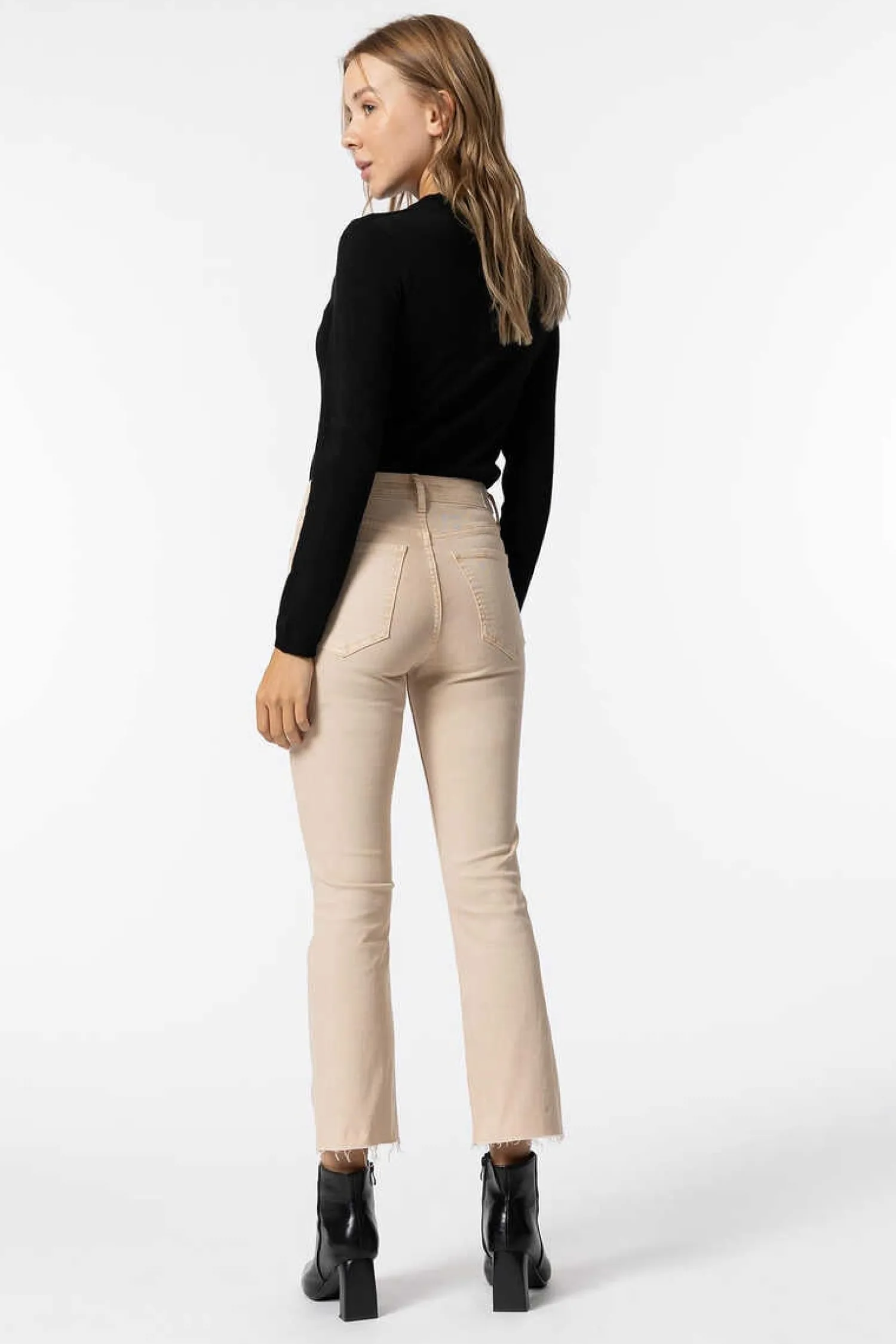 Tiffosi Calcas-Jeans Megan Cropped Flare Cintura Alta Metalica