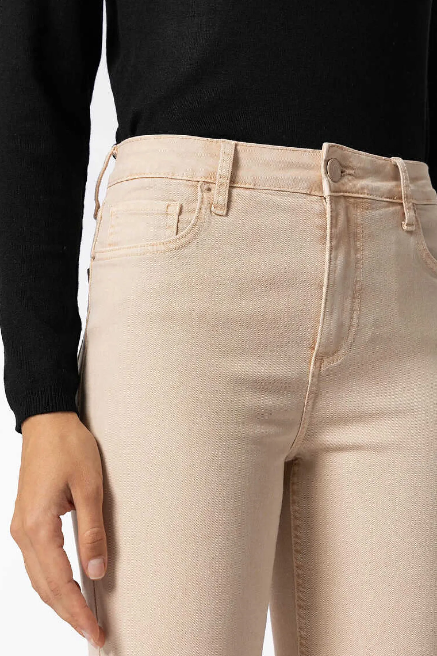 Tiffosi Calcas-Jeans Megan Cropped Flare Cintura Alta Metalica