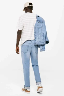 Springfield Jeans Regular Lavagem Clara Azul Indigo Outlet