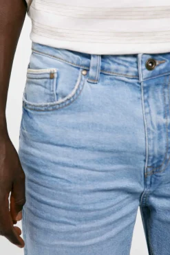 Springfield Jeans Regular Lavagem Clara Azul Indigo Outlet