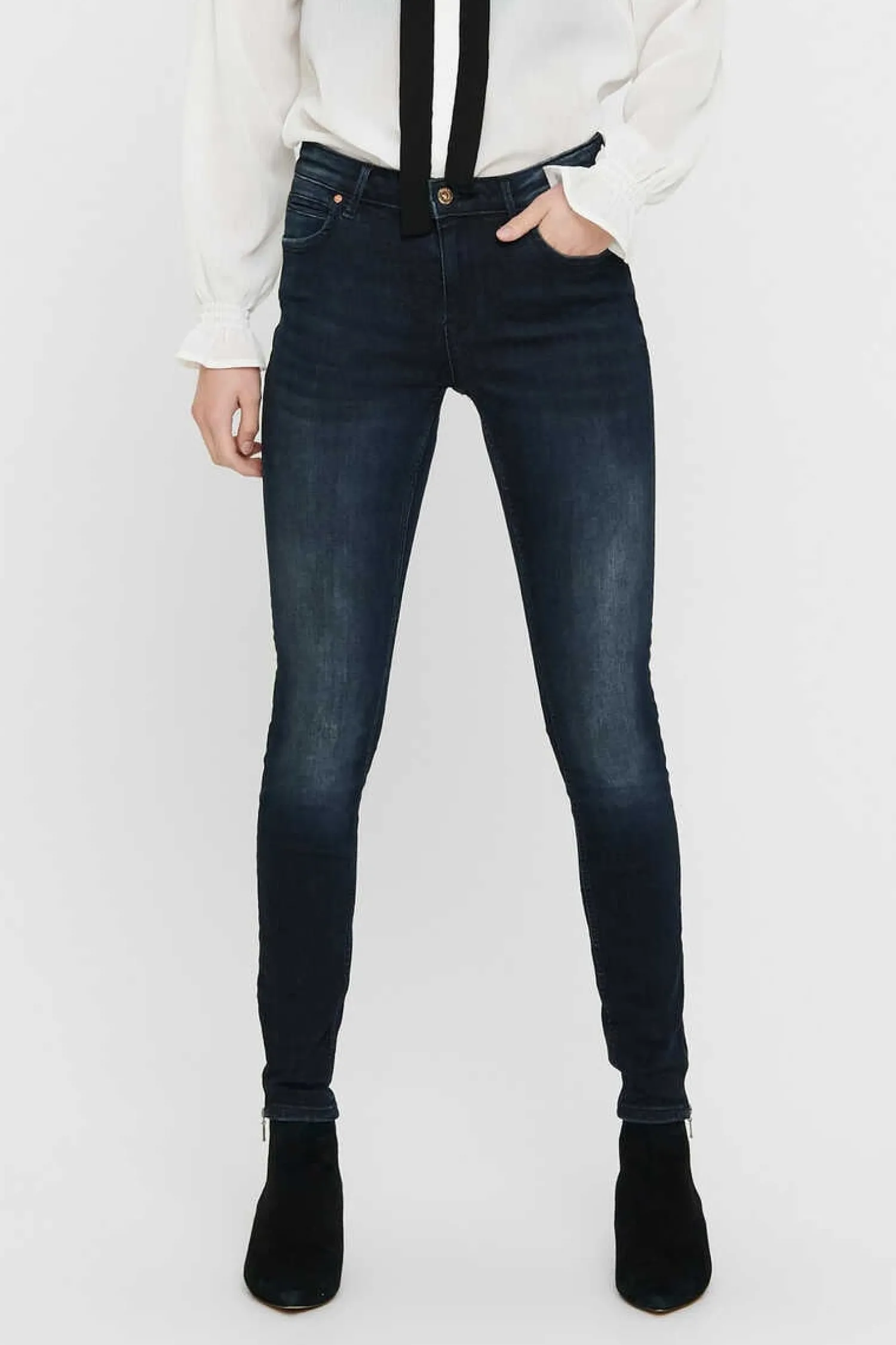 Only Calcas-Jeans Skinny Cintura Media