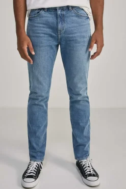 Springfield Jeans Slim Lavagem Media Azul Aco Online
